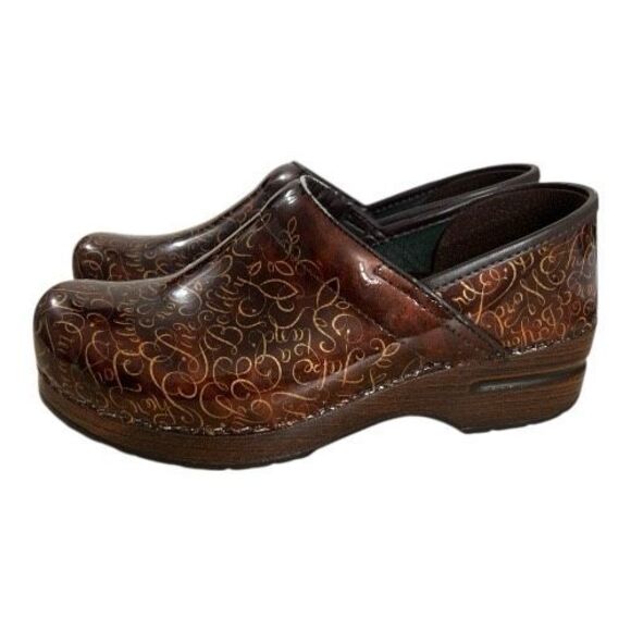 Dansko 20th Anniversary Limited Edition Brown Leather Clogs Size 38 (7.5-8) - Picture 12 of 13